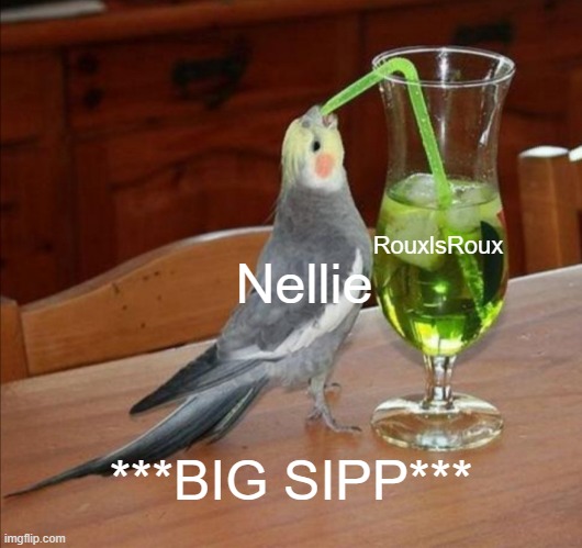 Nellie Be Like | RouxlsRoux; Nellie; ***BIG SIPP*** | image tagged in diy unsee juice meme,rouxlsroux,yum,food,deltarune | made w/ Imgflip meme maker