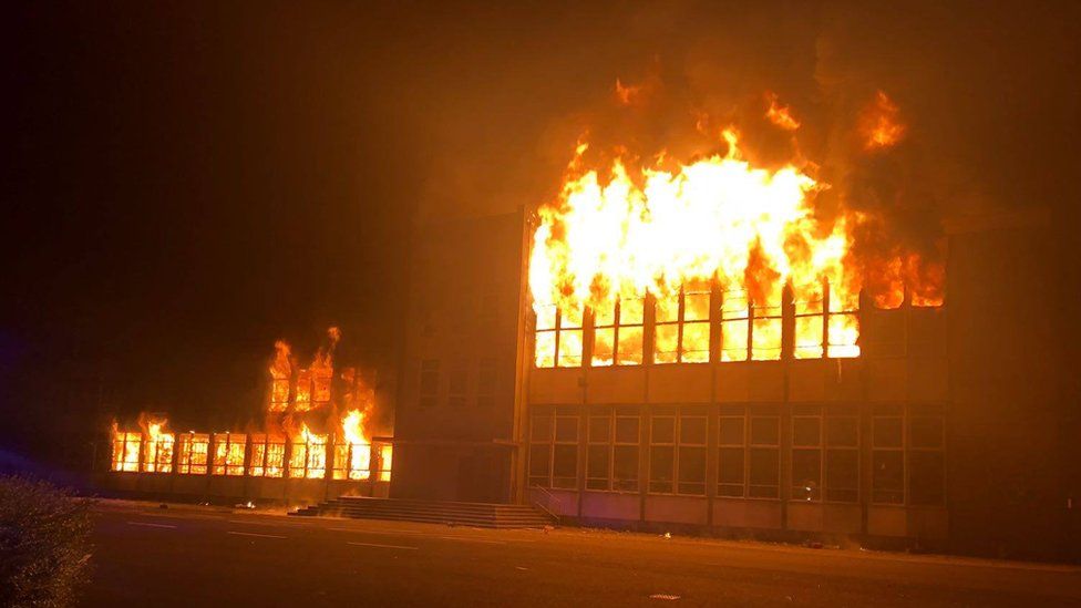 School got FIRE Blank Meme Template