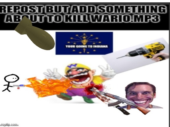 repost.mp3 | image tagged in wario | made w/ Imgflip meme maker