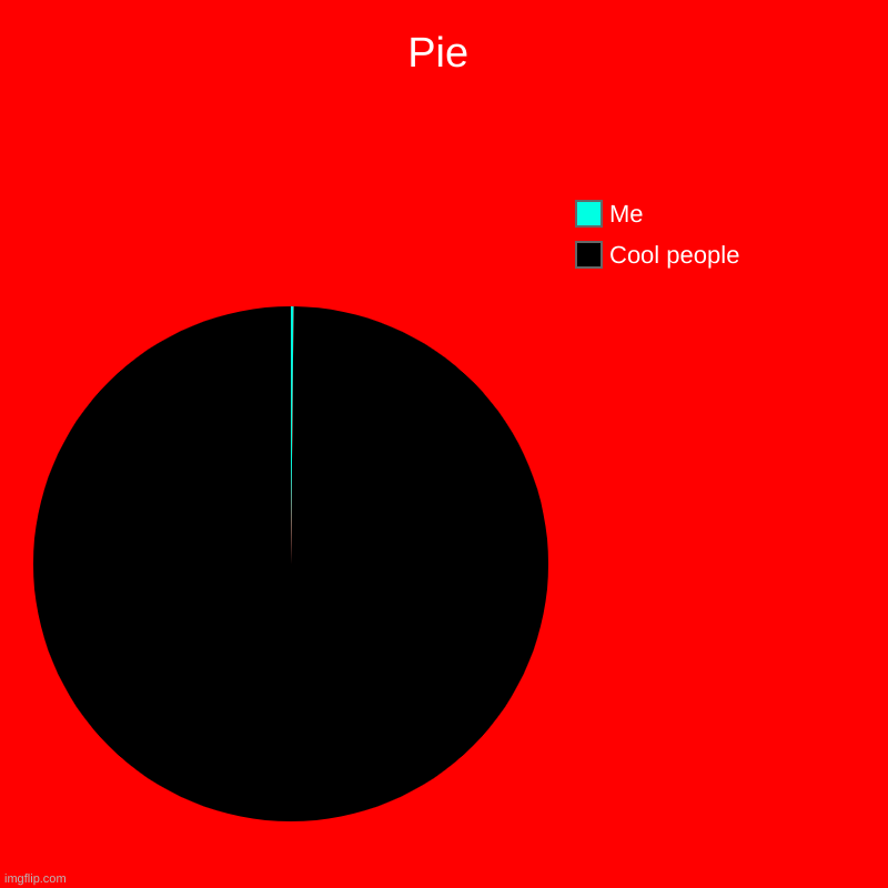 Pie | Cool people, Me | image tagged in charts,pie charts | made w/ Imgflip chart maker