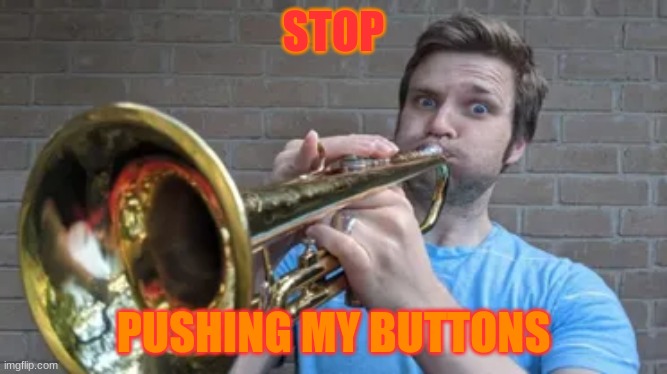 Stop pushing my buttons!!!! | STOP; PUSHING MY BUTTONS | image tagged in funny | made w/ Imgflip meme maker