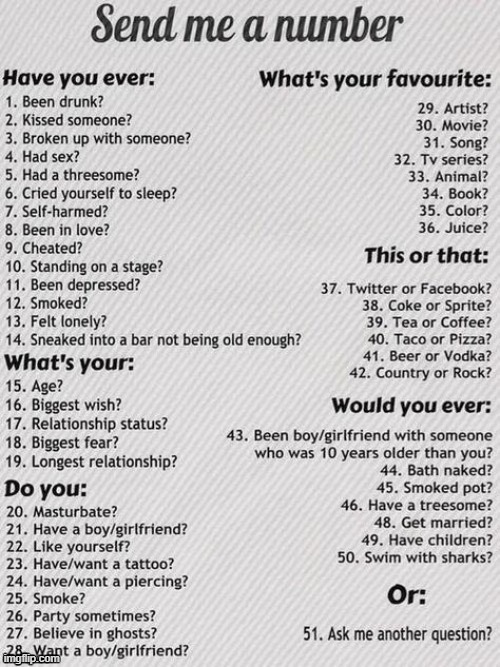 idk | image tagged in send me a number | made w/ Imgflip meme maker