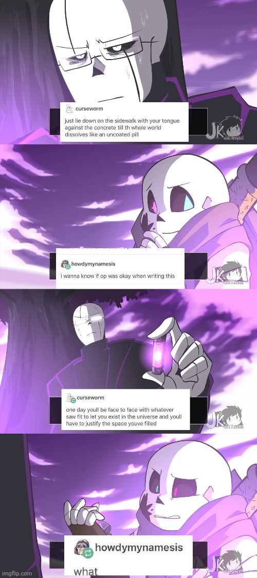 Why did I make this. | image tagged in underverse,xtale,xtale ix,ink,xgaster,undertale au | made w/ Imgflip meme maker