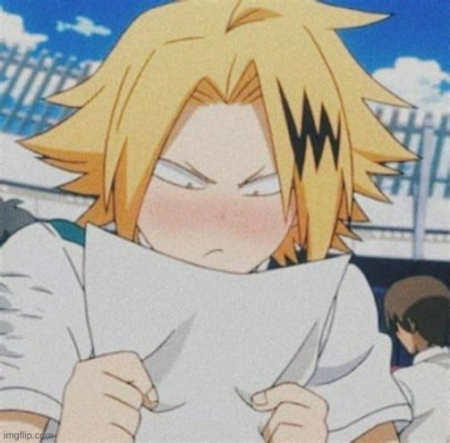 Denki looking at paper | image tagged in denki looking at paper | made w/ Imgflip meme maker