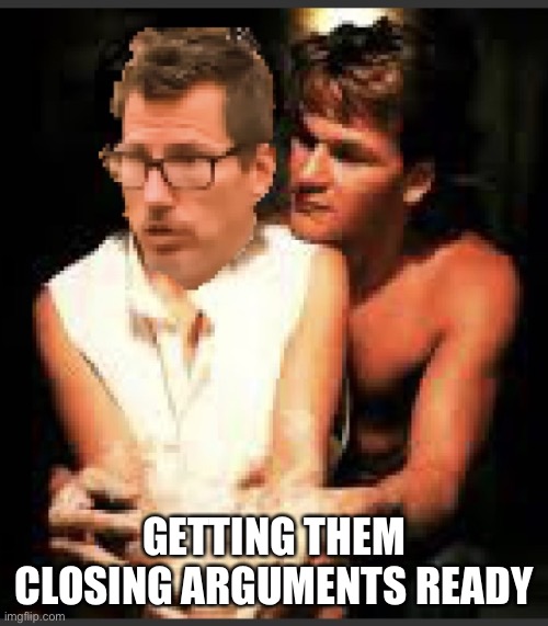 Getting closing arguments ready | GETTING THEM CLOSING ARGUMENTS READY | image tagged in binger getting ready for closing arguments | made w/ Imgflip meme maker