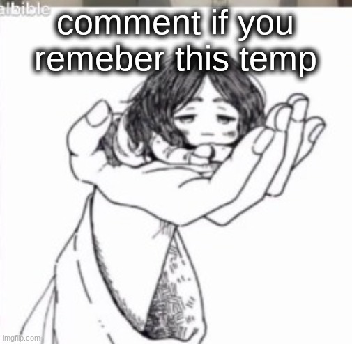 pocket pieck my beloved <3 | comment if you remeber this temp | image tagged in mini pieck | made w/ Imgflip meme maker