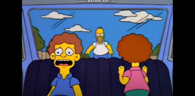 Homer chasing the Flanders Blank Meme Template