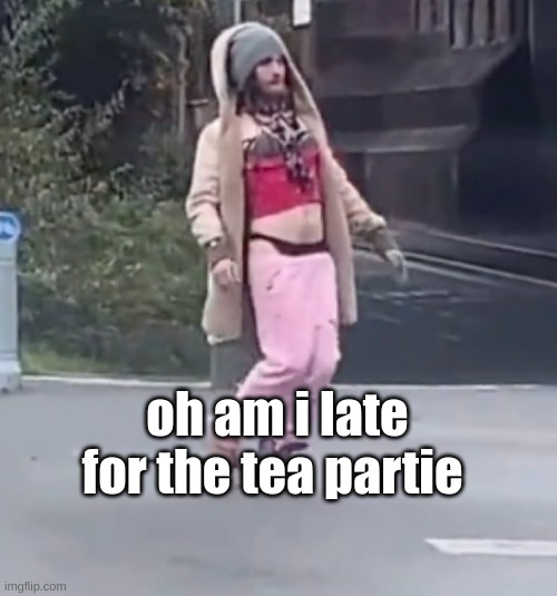 jack sparrow n real life | oh am i late for the tea partie | image tagged in jack sparrow n real life | made w/ Imgflip meme maker