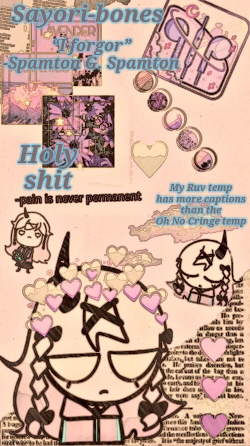 Razzy Stazzy 2.0 | My Ruv temp has more captions than the Oh No Cringe temp; Holy shit | image tagged in razzy stazzy 2 0 | made w/ Imgflip meme maker