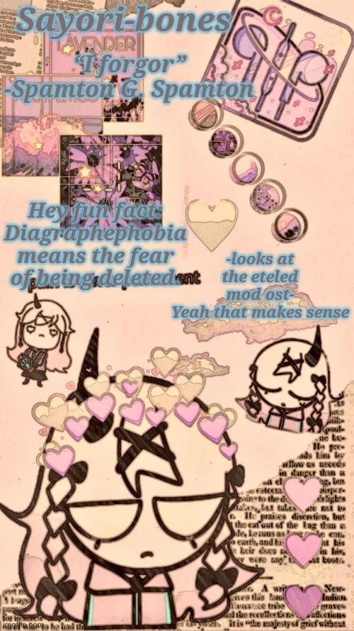 Razzy Stazzy 2.0 | -looks at the eteled mod ost-
Yeah that makes sense; Hey fun fact: Diagraphephobia means the fear of being deleted. | image tagged in razzy stazzy 2 0 | made w/ Imgflip meme maker