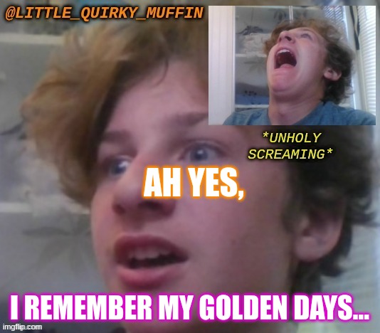 yes | AH YES, I REMEMBER MY GOLDEN DAYS... | image tagged in yee | made w/ Imgflip meme maker