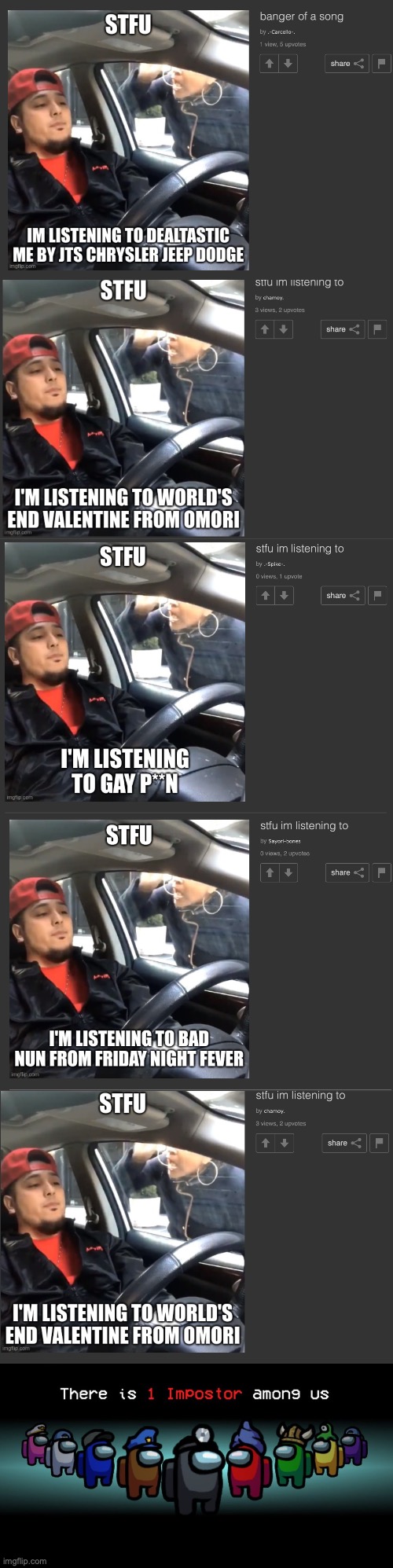 image tagged in there is one impostor among us | made w/ Imgflip meme maker