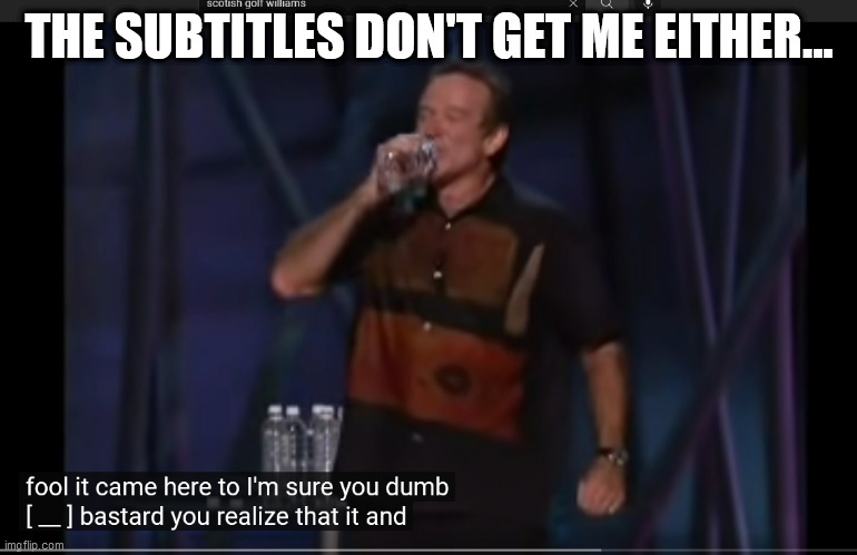 THE SUBTITLES DON'T GET ME EITHER... | image tagged in memes | made w/ Imgflip meme maker