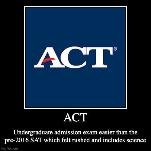 ACT | image tagged in demotivationals,act,exams | made w/ Imgflip demotivational maker