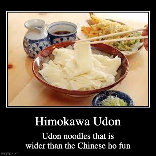Himokawa Udon | image tagged in demotivationals,udon,noodles | made w/ Imgflip demotivational maker