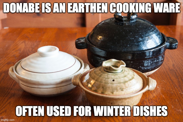 Donabe | DONABE IS AN EARTHEN COOKING WARE; OFTEN USED FOR WINTER DISHES | image tagged in cooking,memes | made w/ Imgflip meme maker