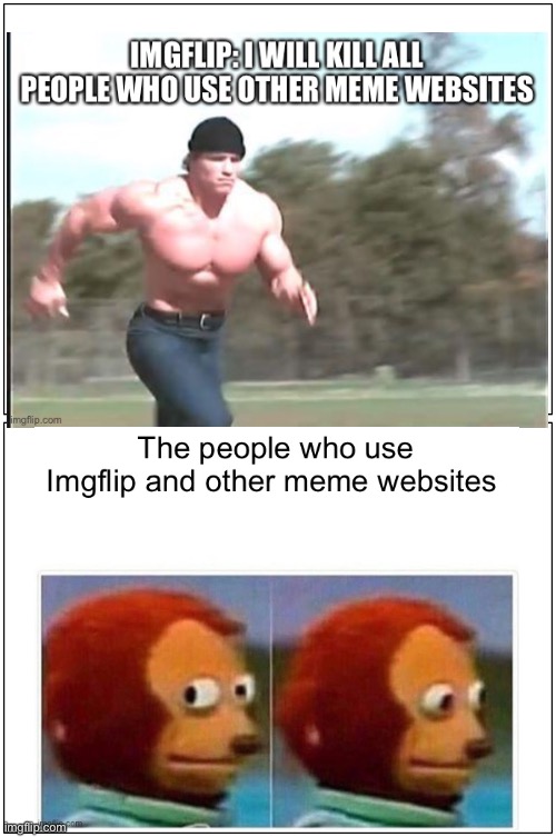 Who supports Imgflip? | image tagged in memes,blank comic panel 1x2 | made w/ Imgflip meme maker