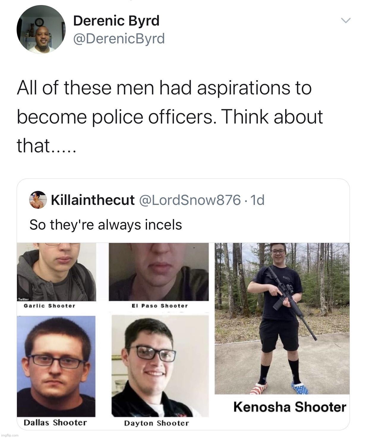 Rittenhouse cop | image tagged in kyle rittenhouse,kyle,shooters,guns | made w/ Imgflip meme maker