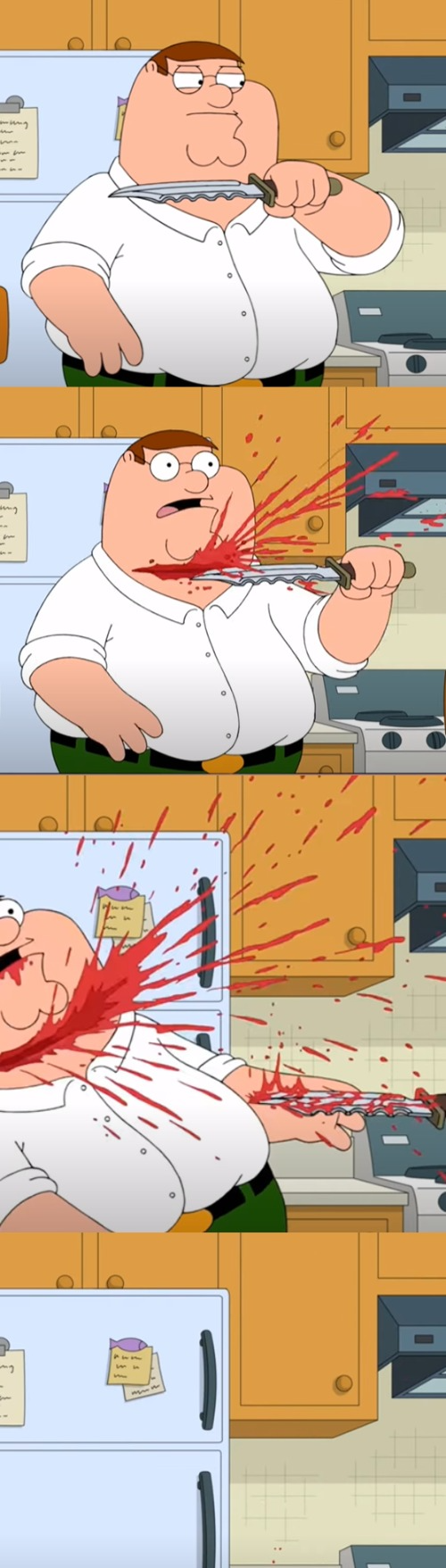 Peter Cutting His Neck Blank Meme Template