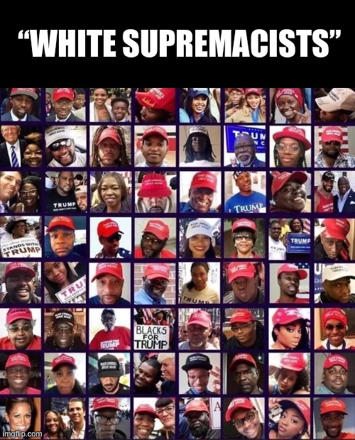 Make America Great Again !!! | “WHITE SUPREMACISTS” | image tagged in blexit | made w/ Imgflip meme maker