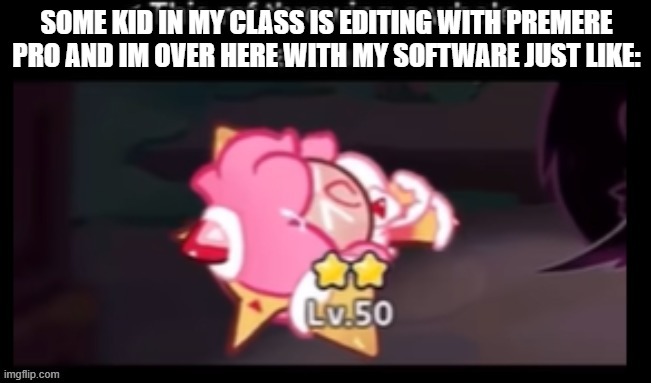 WHAAAAAAAAA *tantrum bc i dont have that on my computer* | SOME KID IN MY CLASS IS EDITING WITH PREMERE PRO AND IM OVER HERE WITH MY SOFTWARE JUST LIKE: | image tagged in tantrum | made w/ Imgflip meme maker