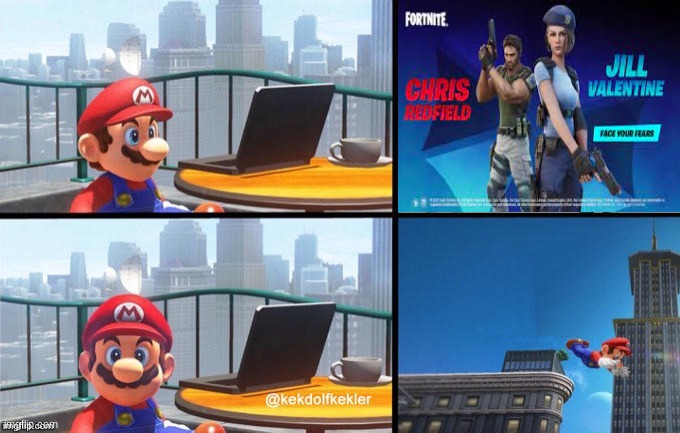 What a disgrace | image tagged in mario jumps off of a building | made w/ Imgflip meme maker