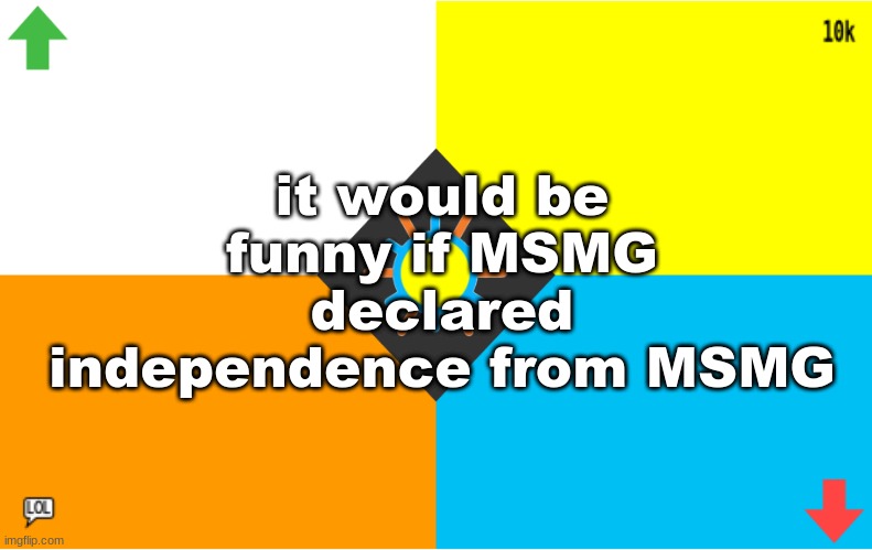 would be funny | it would be funny if MSMG declared independence from MSMG | image tagged in potential msmg flag | made w/ Imgflip meme maker