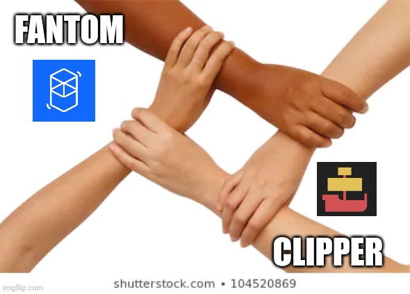 joined hands meme | FANTOM; CLIPPER | image tagged in joined hands meme | made w/ Imgflip meme maker