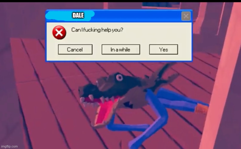 Angy croco | DALE | image tagged in angy croco | made w/ Imgflip meme maker