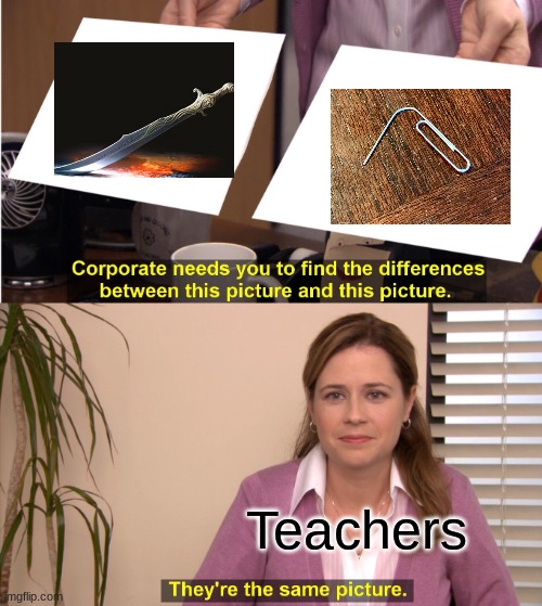 Every School | Teachers | image tagged in memes,they're the same picture | made w/ Imgflip meme maker