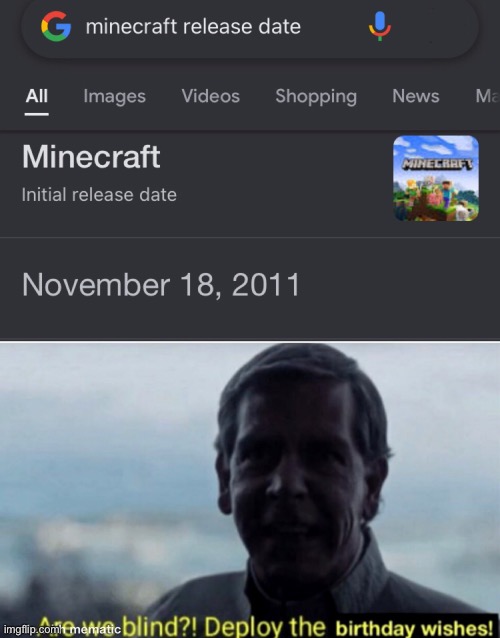 Minecraft 1.0 is a decade old now | image tagged in minecraft,memes,decade,celebration,old,10 years | made w/ Imgflip meme maker