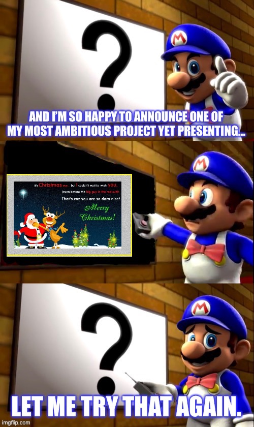 SMG4 announces to show off funny Christmas quote unexpectedly! | image tagged in smg4 tv,christmas,memes,funny,smg4 | made w/ Imgflip meme maker