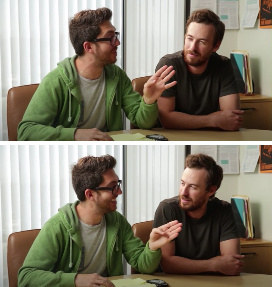 High Quality Jake and Amir as well as in real life right? Blank Meme Template