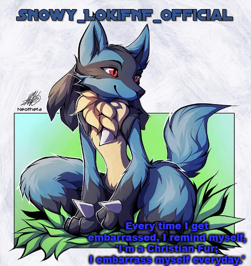 Snowy_LokiFNF_Official Lucario Pt. 2 Template Blank Meme Template