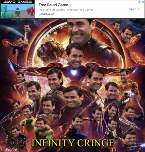 image tagged in infinity cringe | made w/ Imgflip meme maker