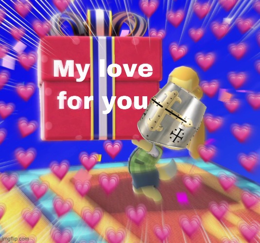 BIG LOAD COMIN IN | image tagged in animal crossing,crusader,wholesome | made w/ Imgflip meme maker