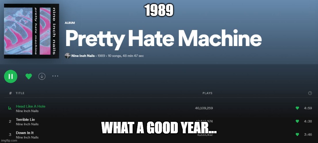 1989; WHAT A GOOD YEAR... | made w/ Imgflip meme maker