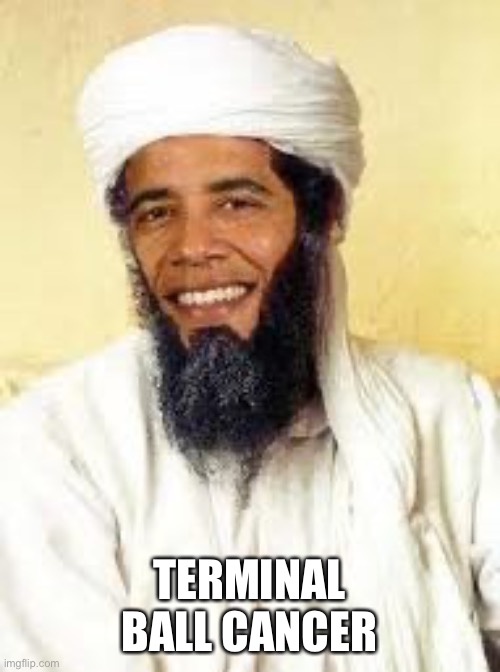 Osabama Meme | TERMINAL BALL CANCER | image tagged in memes,osabama | made w/ Imgflip meme maker