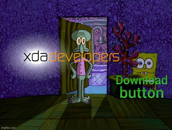 Many Android modding sites are like this | image tagged in spongebob hiding,relatable,relatable memes,so true memes,so true,computers/electronics | made w/ Imgflip meme maker