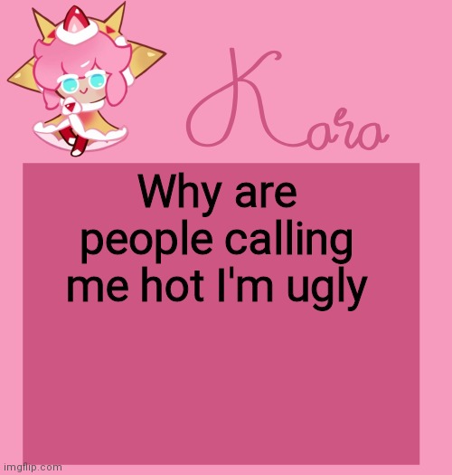 h | Why are people calling me hot I'm ugly | image tagged in h | made w/ Imgflip meme maker