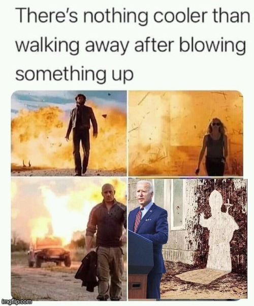 Joe Biden Blows up Pops | image tagged in pope francis | made w/ Imgflip meme maker