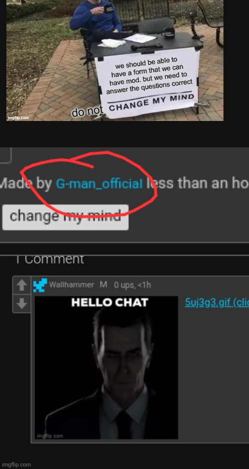 GMAN(luigi: who?) (wall: character from Half-Life) | made w/ Imgflip meme maker