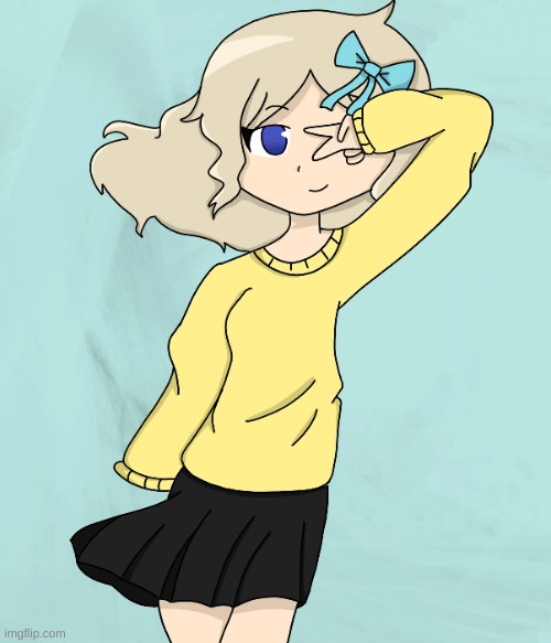 oh and I forgot to post this earlier- it's a drawing of Rei | made w/ Imgflip meme maker