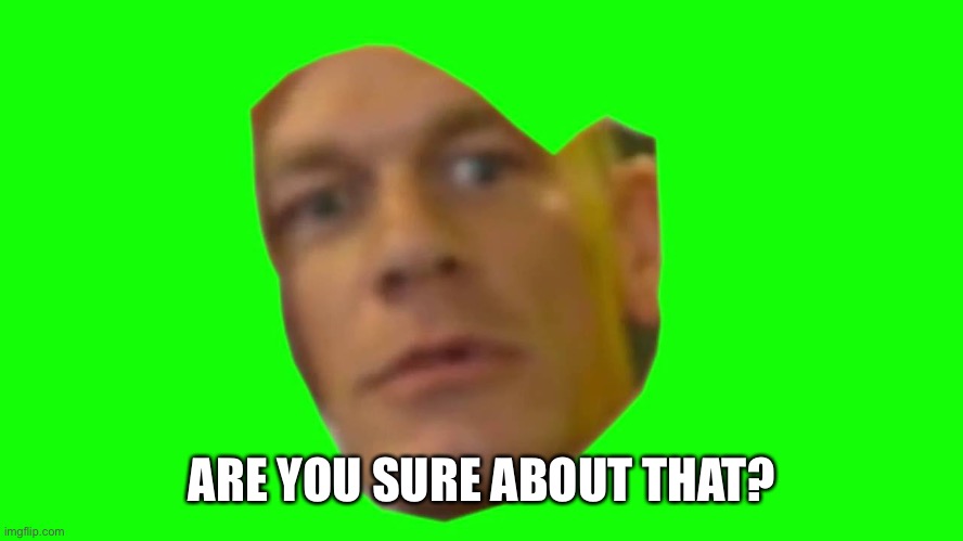 Are you sure about that? (Cena) | ARE YOU SURE ABOUT THAT? | image tagged in are you sure about that cena | made w/ Imgflip meme maker