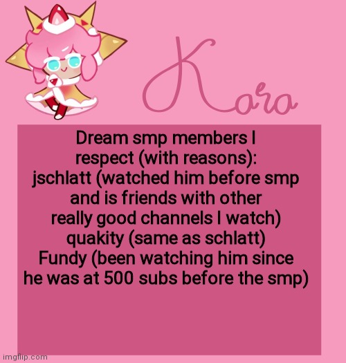 h | Dream smp members I respect (with reasons): jschlatt (watched him before smp and is friends with other really good channels I watch) quakity (same as schlatt) Fundy (been watching him since he was at 500 subs before the smp) | image tagged in h | made w/ Imgflip meme maker