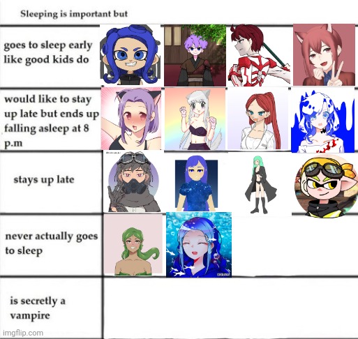 Sleep Alignment Chart | image tagged in sleep alignment chart | made w/ Imgflip meme maker