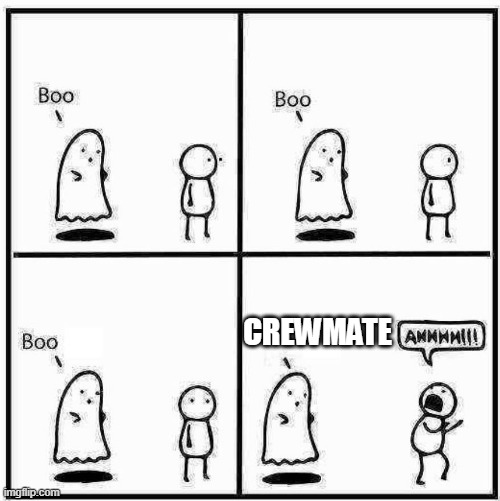 Ghost Boo | CREWMATE | image tagged in ghost boo | made w/ Imgflip meme maker