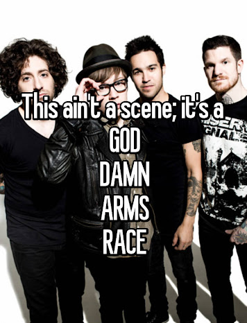 High Quality Fall out boy this ain’t a scene it’s an arms race Blank Meme Template