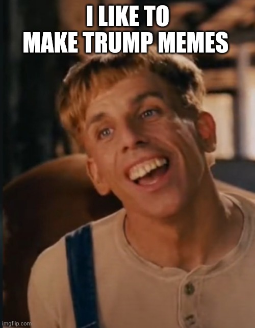Simple Jack | I LIKE TO MAKE TRUMP MEMES | image tagged in simple jack | made w/ Imgflip meme maker