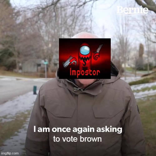 to vote brown | image tagged in memes,bernie i am once again asking for your support | made w/ Imgflip meme maker